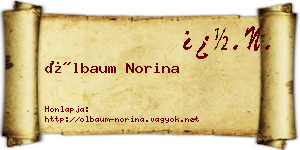 Ölbaum Norina névjegykártya